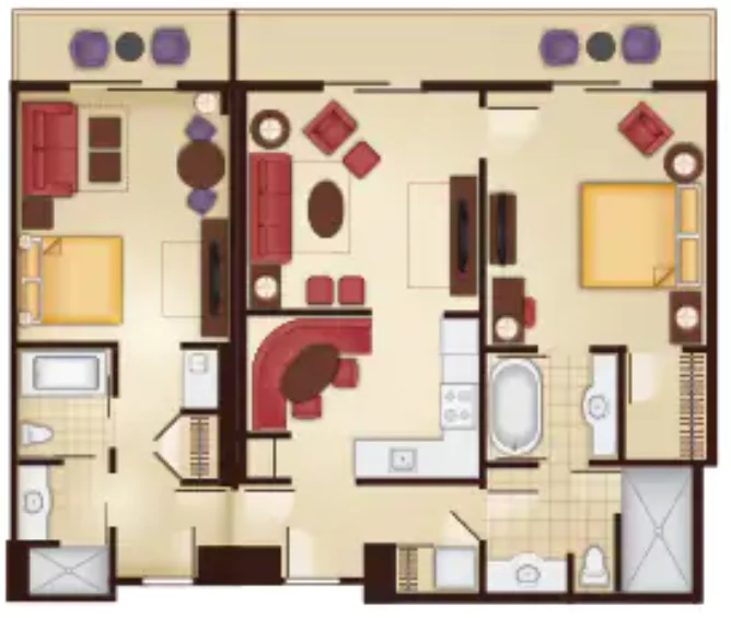 Two-Bedroom Lockoff Villa